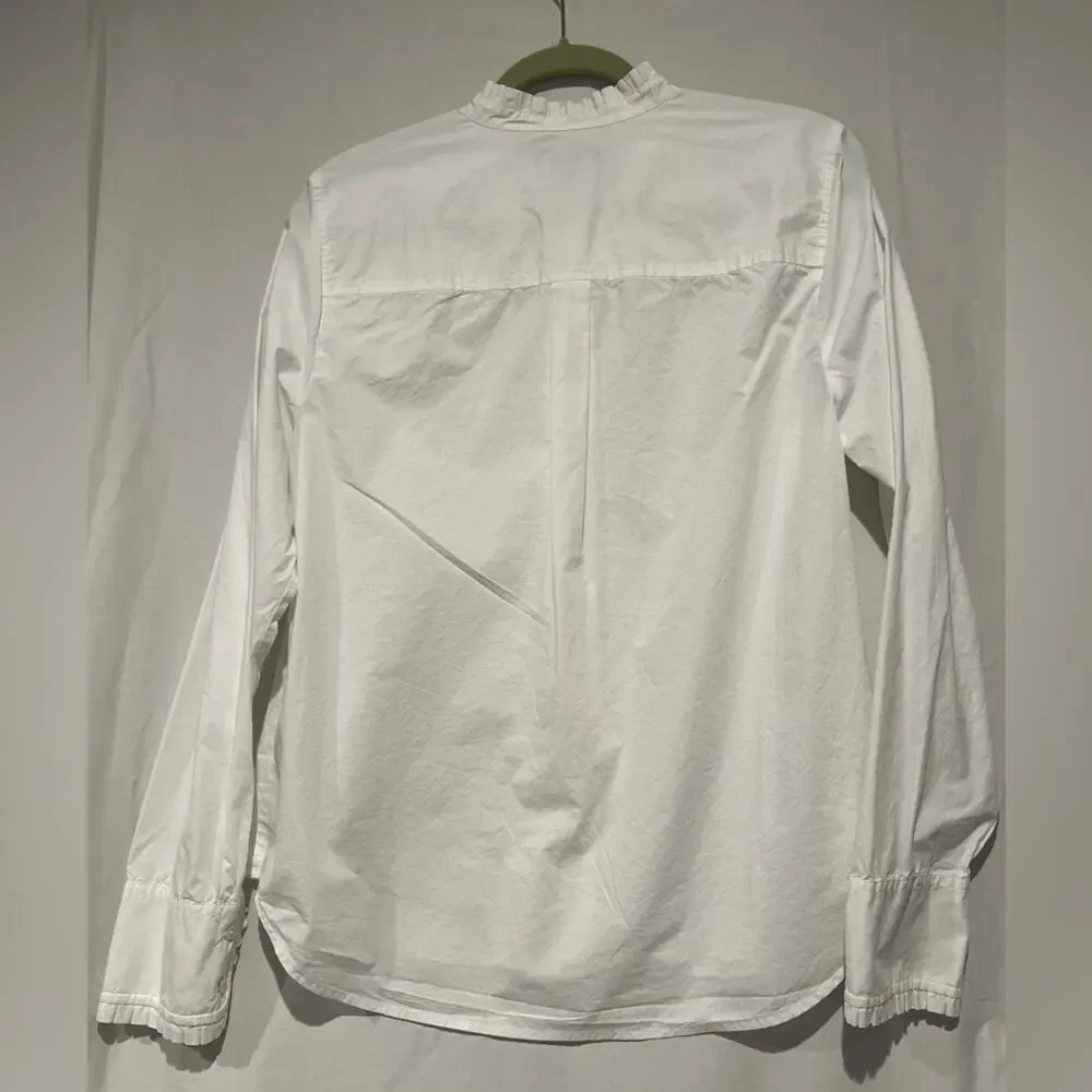 J. Crew White Casual Button-Down Shirt